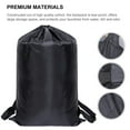 thumbnail image 4 of Mochila de poliéster resistente al agua, bolsa de lavandería, bolsa grande para guardar ropa, para viajes y acampadas, color negro, 4 of 5