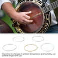 thumbnail image 3 of Kit de 5 Cordes de Banjo, Notes Basses Brillantes Résonance Totale Acier Inoxydable Forte Pénétration Ensemble de Cordes de Banjo pour Performance, 3 of 8