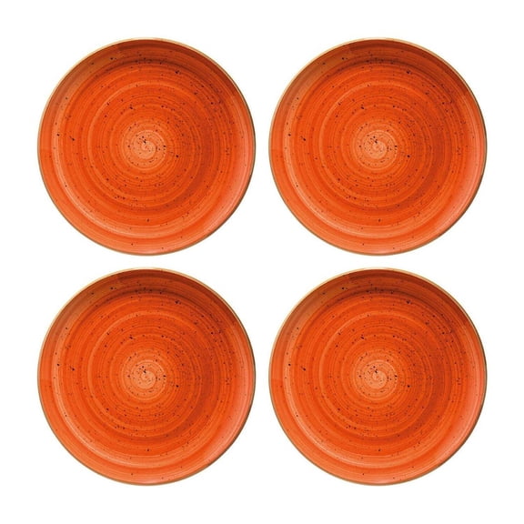 Terracota dia.8" h:1.5" 17 oz. Round Terracotta Porcelain Bowl (Set of 4)