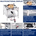 thumbnail image 5 of 64QT Stainless Steel Seafood Boiling Kit, 200,000BTU Propane Burner And Crawfish Boil Pot w/Basket and Steamer Rack, For Outdoors Cooking and Steaming, Large Turkey Fryer Pot, Lobster Shrimp Pot, 5 of 7