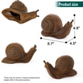 thumbnail image 3 of Sungmor Estatua de Hierro Fundido Snail, Figuritas Vintage Animal Collection, Decoración de Mesa para Hogar y Oficina, Pisapapeles, Tope de Puerta, Adorno Lindo para Jardín y Césped, Acabado Óxido, 3 of 8