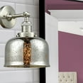 thumbnail image 4 of 203-SN-G74 Innovations Lighting Bell - 1 Light Wall Sconce In Industrial Style-12 Inches Tall and 8 Inches Wide-Brushed Satin Nickel Finish-Seedy, 4 of 4