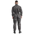 thumbnail image 4 of Zaldita Men's Zipper Mechanics Work Overalls Long Sleeve Waterproof Romper Jumpsuit Rainsuit Tall & Gray 170/L, 4 of 7