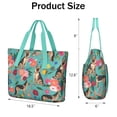 thumbnail image 3 of Tote Bag for Women - German Shepherd Dog and Flower Shoulder Bag - Large Utility Work Duffle Bag with Zipper Handbag for Travel, Work, Sprots, 3 of 5