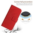 thumbnail image 6 of Dteck for iPhone 14 Plus Case, Crossbody Wallet Phone Case Embossed Flower PU Leather with Card Holder, Magnetic Closure Flip Folio Case with Lanyard,Red, 6 of 8