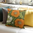 thumbnail image 3 of Shiartex Vintage Orange &amp; Olive Green Floral Pillowcase  Vintage Flowers  Cushion Cover Pillow Two Sides Printed with Hidden Zipper Soft Cozy Throw Pillows Bedroom Decor Decoration, 3 of 5