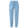 thumbnail image 3 of Womens Cargo Pants With Pockets Minimalist Spring Summer Solid Color Pants With Printed Pockets Drawstring Women Pants Sky Blue XL, 3 of 3