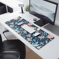 thumbnail image 2 of Long Mouse Pads for Desk,Pioneer Flower Floral Print Pattern Desk Mats on Top Of Desks, Desk Mouse Pad Extra Large with 3mm Non-Slip Base and Stitched Edge for Gaming,Office,Work,Home 31.5"x11.8", 2 of 6