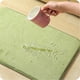 thumbnail image 3 of 2 piezas de alfombras de baño antideslizantes Alfombra Rebote Esponja Coral Fleece Super absorbente Alfombra felpudo (Verde claro) - 40x60cm, 3 of 4