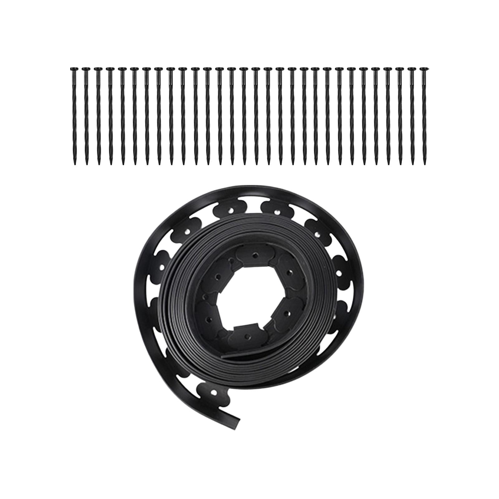 Landscaping Edging Garden Edging Coil Garden Landscape Edging Borders for Lawn Landscaping 10cm Black