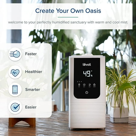 Levoit - OasisMist 1.18 gallon Smart Humidifier - White
