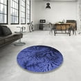 thumbnail image 3 of Ahgly Company Indoor Rectangle Patterned Royal Blue Area Rugs, 8' x 12', 3 of 6