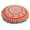 Orange Flower, variant on Round Cushion Cover, Decorative Mandala Pillow Sham, Indian Bohemian Ottoman Poufs, Pom Pom Pillow Cases, Outdoor Cushion Cover
