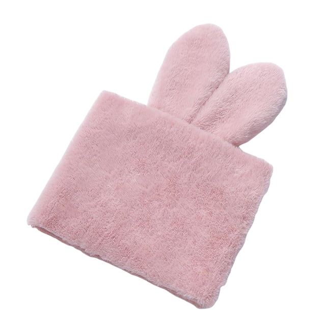 Ramo redondo de orejas de conejo para otoño e invierno, buena artesanía, decoración del hogar, muñeco de peluche rosa