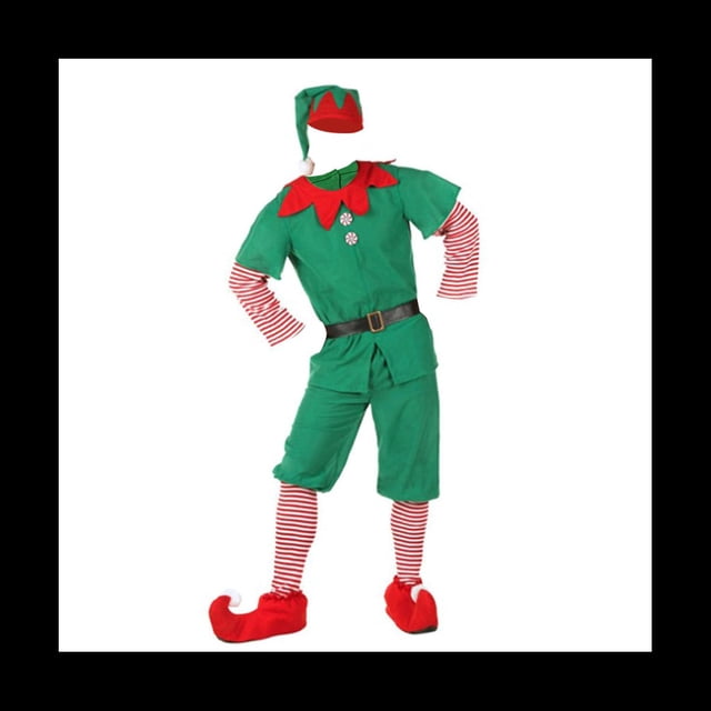 Disfraz de Navidad Familiar para NiñOs y Adultos, Disfraz de Duende NavideñO, Traje de Papá , Disfraz de Duende Divertido, Fiesta de Cosplay de 130CM