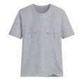 thumbnail image 3 of Tittly T Shirts for Women Womens Tops Women's Shirt Short Sleeve Casual Blouse Tunic New Years Eve Outfits Women Womens Summer Tops Graphic Tees Grey XXL, 3 of 6