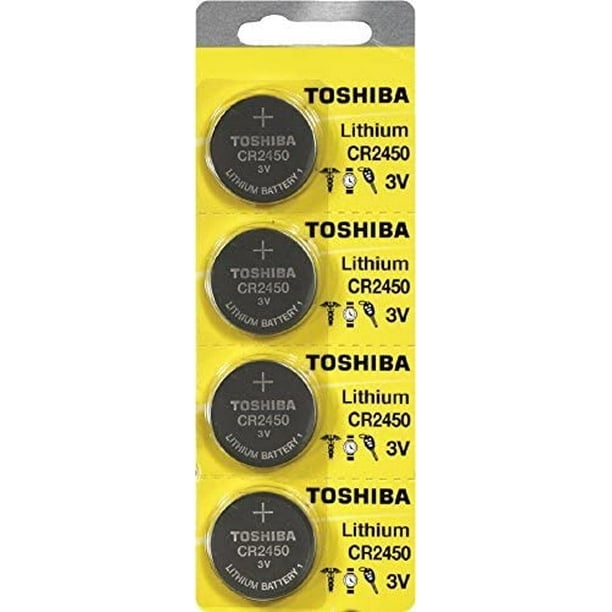 Toshiba CR2450 Battery 3V Lithium Coin Cell (20 Batteries) Walmart