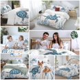thumbnail image 5 of 3 Piece Coastal Sea Turtle Duvet Cover Set Twin Size,Microfiber Comforter/Quilt Cover with Corner Ties and 2 Pillowcases,Ocean Beach Summer Coral Starfish All Season Soft Bedding with Zipper Closure, 5 of 8