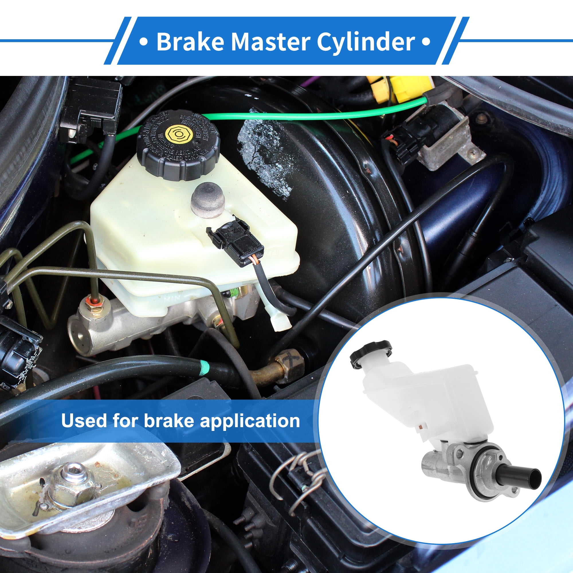 Unique Bargains 1 Pcs Brake Master Cylinder for Hyundai Elantra 2017-2019 Durable Aluminum Alloy,Plastic Engine Compartment Hydraulic Master Cylinder with Reservoir