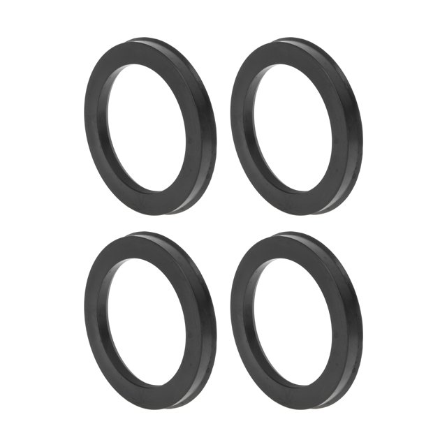 Ofertas Únicas 4 Pcs Anillos Centrados en el Cubo de Rueda de Coche Anillos de Policarbonato Negros para Ejes de Centro que Absorben Choques OD 100.1mm a ID 74.1mm