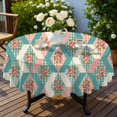 thumbnail image 4 of Pioneer Flower Floral Print Pattern Round Tablecloth 60 X 60 Inch, Wrinkle Resistant Wipeable Table Cloth for Kitchen Dining Picnic Patio Party, 4 of 6