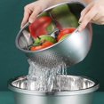 thumbnail image 2 of Kitchen Colander Strainer Rice Washer Strainer Bowl Sifters for Rinsing Vegetable Grapes, 2 of 9