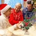 thumbnail image 3 of Dream Lifestyle Christmas Swag Decor Christmas Wreath with Berries Pine Cone Indoor Outdoor Window Front Door Wall Hanging Artificial Garland Swag Desktop Tree, 3 of 8