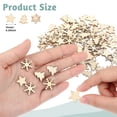 thumbnail image 2 of Adornos de madera JJUNW con forma de estrellas inacabadas de 15 mm para manualidades, 100 unidades, 2 of 7