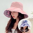 thumbnail image 4 of LJNYFDC Chapeau de Protection UV Réversible à Grand Bord Chapeau Léger Pliable Protection UV Visière de Plage pour Femmes Camping, 4 of 7