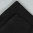thumbnail image 6 of BNM Cotton Ribbed Checkered Bath Towels (Set of 2), Black, 6 of 9