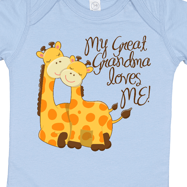Inktastic My Great Grandma Loves Me Boys or Girls Baby Bodysuit