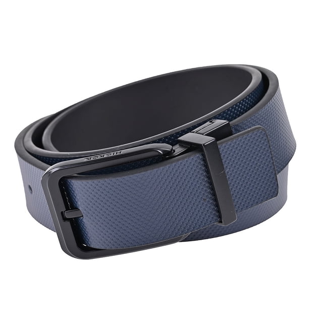 Hickok Cinturón Reversible de Piel Genuina para Hombre 34 mm Navy Noir Ajustable