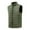 Army Green, variant on Men's Sleeveless Vest, Casual Lightweight Outerwear Jacket with Zipper Pockets, Stand Collar Polyester Vest for Spring Fall Outdoor Daily Wear
