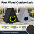 thumbnail image 6 of MINDYES Outdoor Cat House, Weatherproof Roof & Cat-shaped Door for Cats Kittens & Puppies, Black, 6 of 8