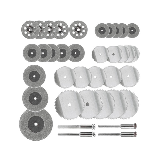 Diamond Saw Blade HSS Metal Cutting Disc Kit 37Pcs Mini Circular Saw Blade Metal Stone Cutting Tool