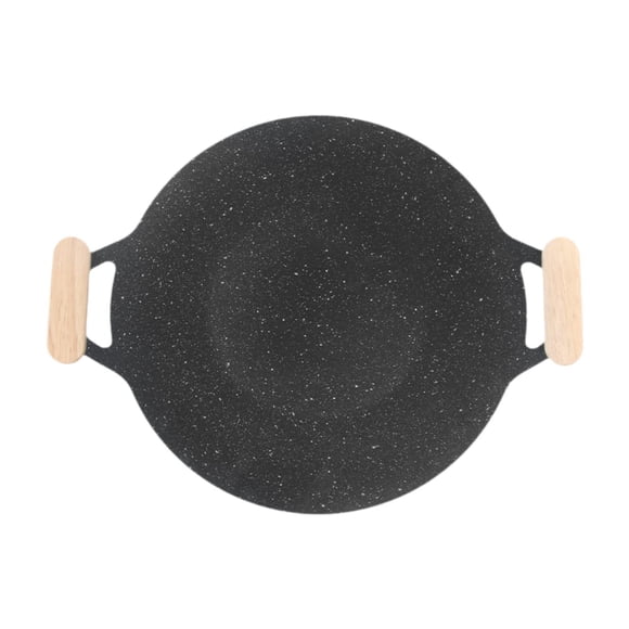 Elodie Poêle BBQ Batterie de Cuisine Plateau de Barbecue Assiette de Rôtissage pour Pique-Nique Cuisine Intérieur Extérieur 32cm