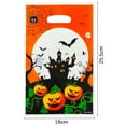 10pcs Halloween Candy Gift Bag Pumpkin Ghost Plastic Packaging Bag for