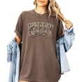thumbnail image 5 of Wifey Camo Varsity Letter T-Shirt for Women - Coquette Bow Graphic Tee - Camouflage Wife Shirt Espresso Shirt Adult 2XL, 5 of 7