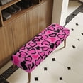 thumbnail image 3 of Whosucclay Pink Heart Print Dining Bench Cover Removable Bench Slipcover for Living Room, Bedroom, Kitchen Wear Resistant Bench Seat Protector Cover Soft Bench Protectors, 3 of 7