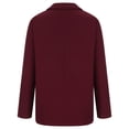 thumbnail image 4 of Nueva moda Casual Sólido Manga larga Turndown Neck Color Top Ropa de mujer Pompotops qwe22183, 4 of 7