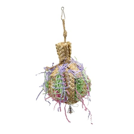 Parrot Bird Chewing Toys - Swing Hanging Bell Birds Cage Foraging Toys for Parakeets, Cockatiel,Finches,Budgie,Macaws, Parrots, Birds