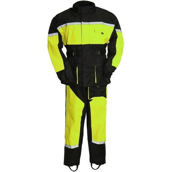 First Mfg Co - Rain Suit - Men's Motorcycle Biker Riding Ripstop Rain Suit - 3XL