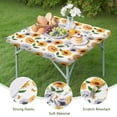thumbnail image 4 of White Butterfly Sunflower Pattern Square Fitted Tablecloth with Elastic Edge,Square Table Cover,Washable Elastic Table Cover for Home Kitchen Party Decor 36"x36", 4 of 6