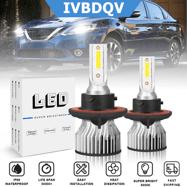 For Nissan Sentra 2004-2012 LED Headlight H13/9008 High/Low Beam Bulbs 6000K Bright White Pack of 2