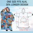 thumbnail image 4 of Oversized Wearable Blanket Hoodie,Basset Hound Dog and Flower Sherpa Blanket Hoodie with Super Pockets,Super Warm Fuzzy Pullover for Women & Men, 4 of 6