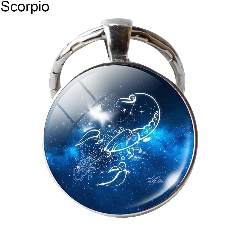 12 Constellation Zodiac Sign Round Keyring UK Seller 12 Constellation Zodiac Sign Round Keyring UK Seller