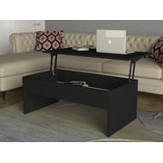 Sayre Devon Lift-Top Coffee Table Comes with PVC Edge Banding Protection Black