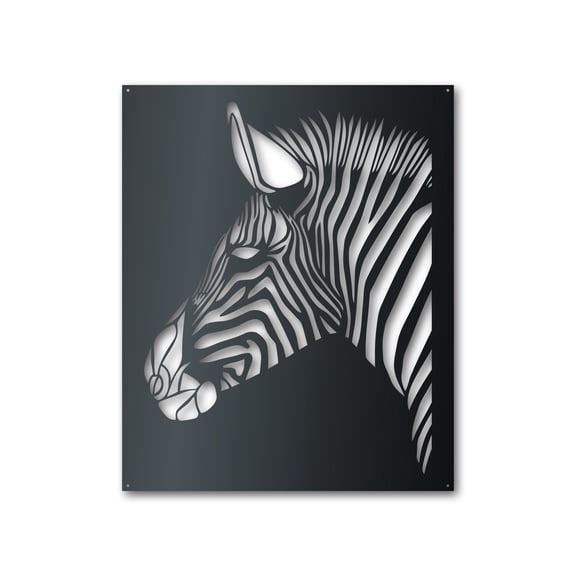 Metal Zebra Panel Wall Art 18
