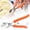 Orange, variant on Stainless Steel Pot Gripper, Heavy Duty Hot Pan Lifter with Non-Slip Handle, Heat Resistant Bowl Clamp for Kitchen, Oven, Air Fryer, Dish Retrieval, Oven Mitt Alternative(A)