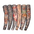 thumbnail image 1 of Arm Tattoo Sleeves,6 Pack Men Fake Temporary Tattoo Nylon Sleeve Arm Stockings Elastic Biker Sleevelet Compatible With Halloween, 1 of 4